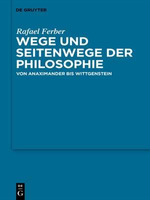 cover image of Wege und Seitenwege der Philosophie